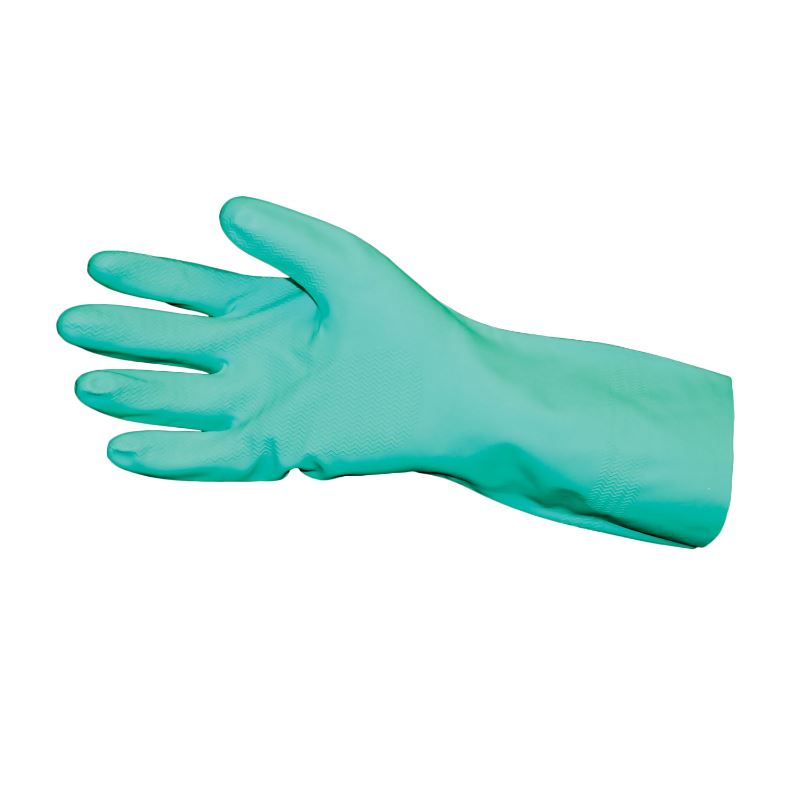 Flock Lined Large 15 ml Green Nitrile Glove